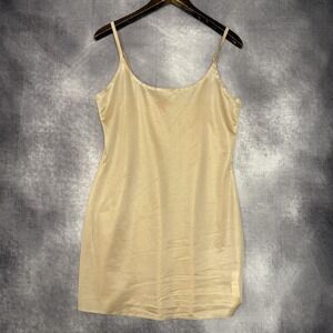 Spanx Sweep‎ Slip Womens Large Beige Adjustable Straps Nylon Spandex